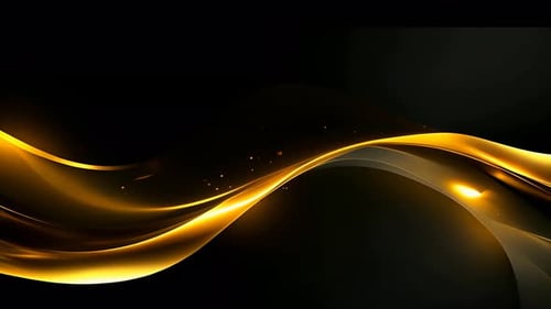 Elegant Abstract Golden Fluid Waves Animated Background