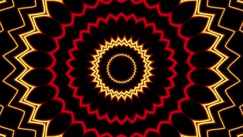 Glowing Rose Kaleidoscope Vj Loop