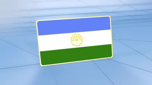 3D Spinning Bashkortostan Flag Pin Animation