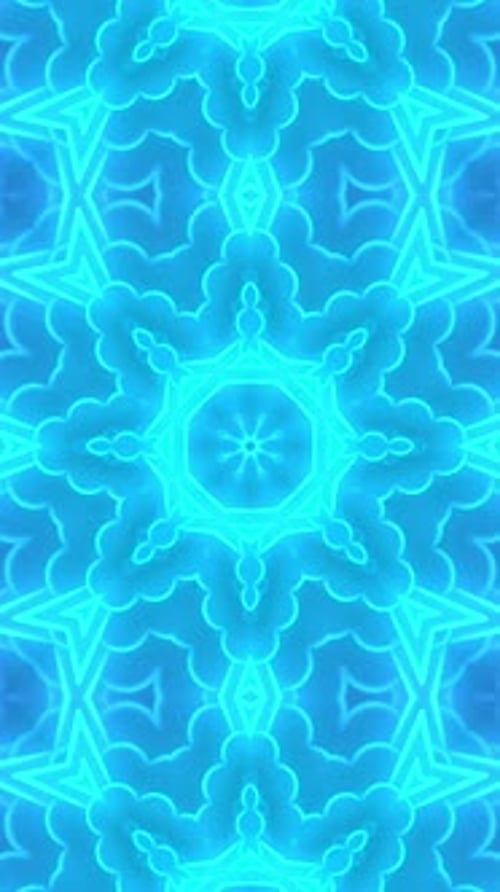 Vibrant Neon Kaleidoscope Abstract Pattern Loop