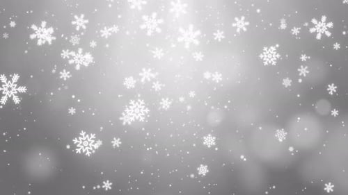 White Snow Confetti Schneeflocken und magische Bokeh-Lichter