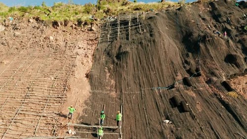 Rockfall Protection Netting Safety Wire Mesh in the Mountains