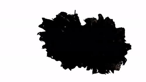 Black Paint Spreading on White Background