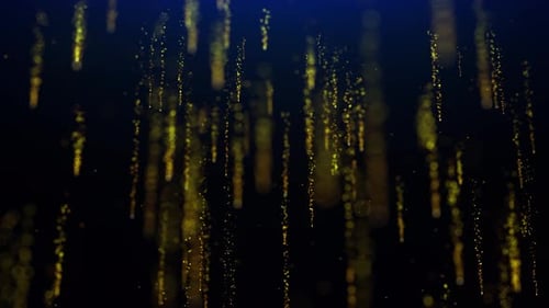 Falling Golden Glitter Particles Shimmering Celebration Background