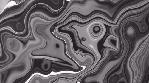 Abstract Gray Liquid Flowing Motion Background