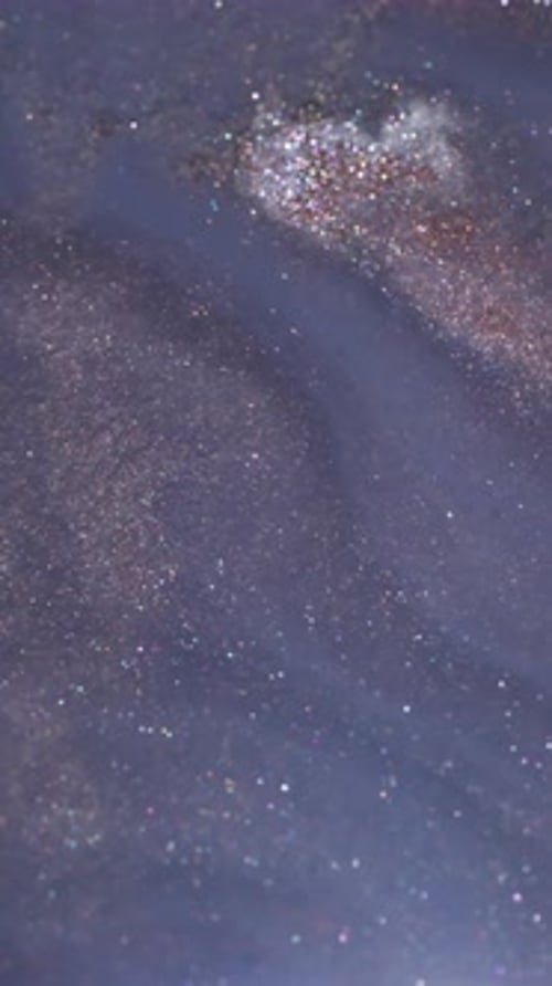 Vertical Flow Stream Ink Glitter Sparkle Shimmer Spill Art