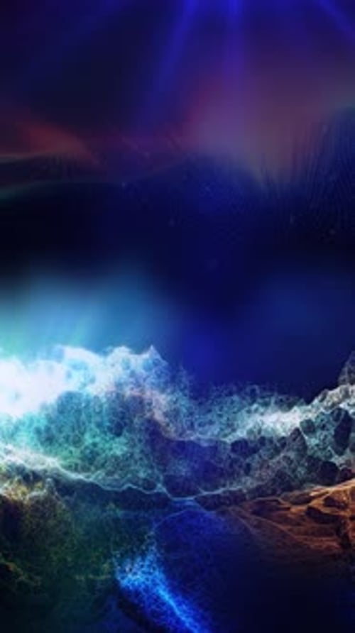 Dynamic Fluid Particle Wave Background Animation
