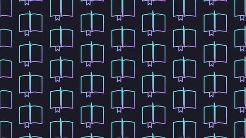 Book Morph Dark Blue Animated Loop Background 4K