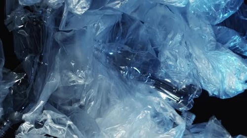 Bolsas verticales de celofán para contaminación marina y botellas