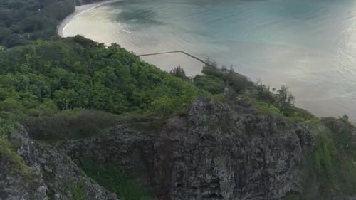 Natural scenery near Kualoa Ranch in Oahu Island Hawaii, United States