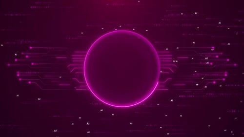 Tech HUD Virtual Digital Wave of Particles Innovation Concept