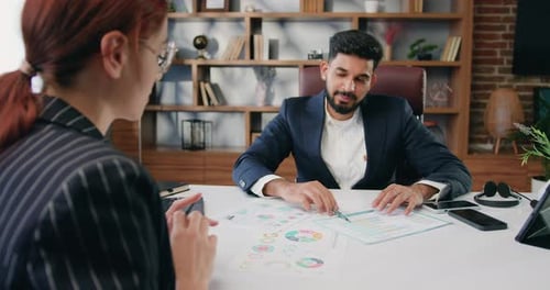 Successful Business Meeting in Modern Office