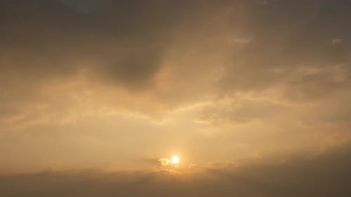 Golden Sunset Timelapse with Dramatic Cloudscape