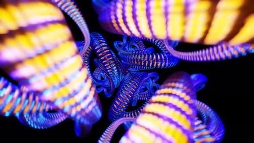 Changing Geometric Designs with Seamless Abstract Strobe Lights in Loop