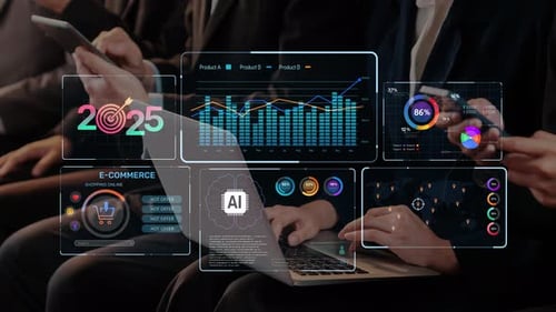 Transformation numérique et analyse prédictive future pour le commerce électronique en 2025 avec visualisation des données