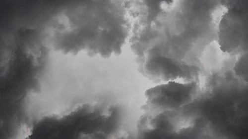 Dark Storm Clouds Time Lapse in Daytime