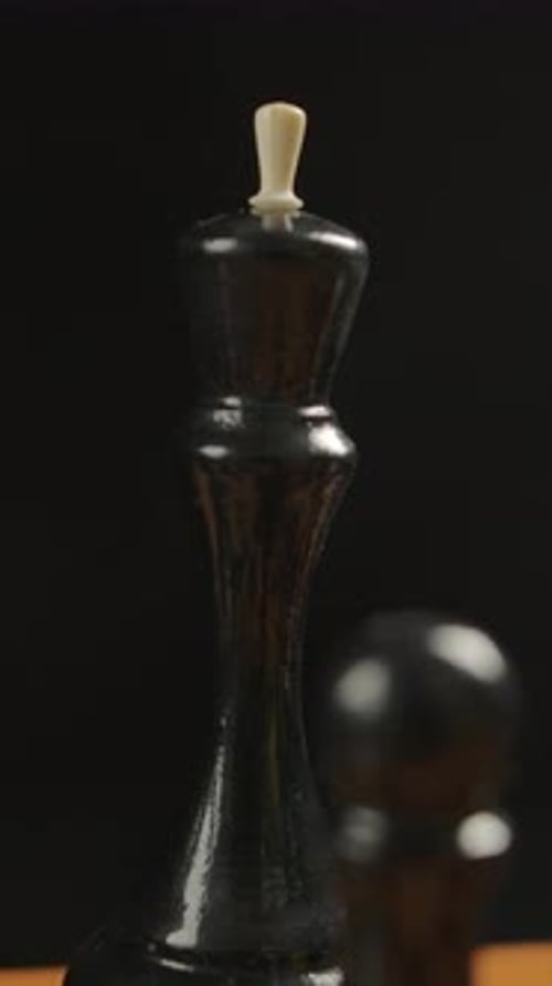 Chess King Piece on Chess Board