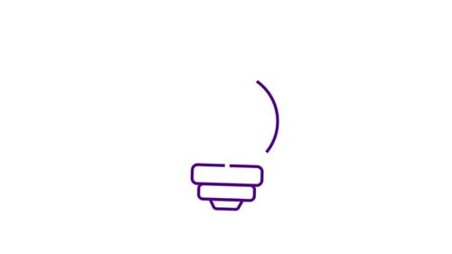 Idea animada con un icono de planta