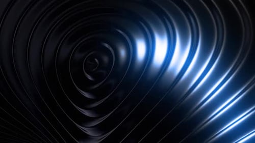 Dynamic dark abstract background with swirling lines and vibrant blue light