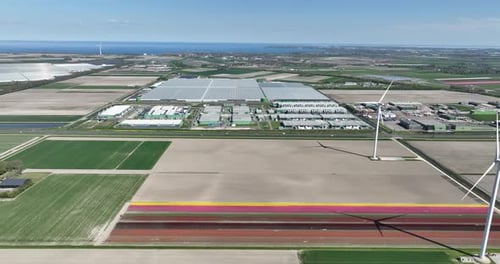 Large scale data center, bits and bytes, server space, cloud services, building exterior.