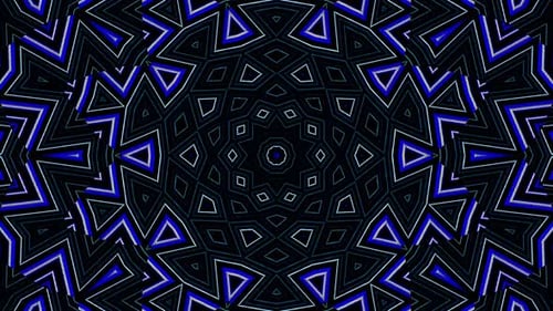 blue background moving stripes and flashing with shining light dots. Animation with circles