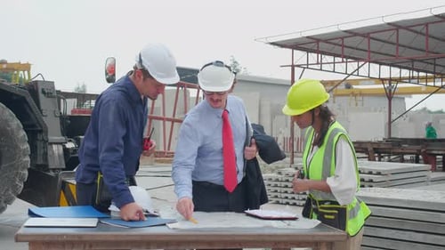 Team-Architekt oder Ingenieur, Mann und Frau treffen sich zur Planung und Strategie der Entwicklung.