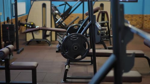 Sports Equipment and Exercise Equipment in a Gym in a Modern Sports Complex