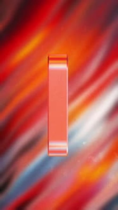 Modern Rotating 3D Square with Abstract Fluid Background