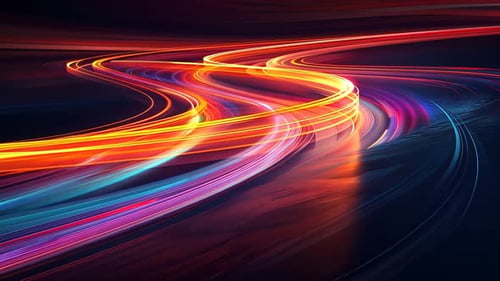 Abstrakte, lebendige, wirbelnde Lichter. Dynamischer bunter Bewegungsunschärfeeffekt