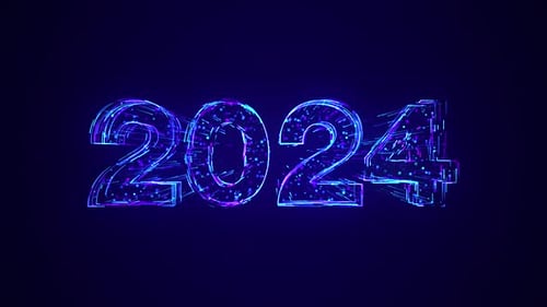 2024 Digital Futuristic New Year Countdown
