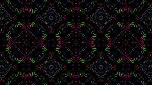 Neonlicht-Hintergrund, runde, farbenfrohe Lockenanimation