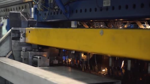 Manufacture of Household Appliances Automatic Welding Machine Produces Grating of Steel Rods