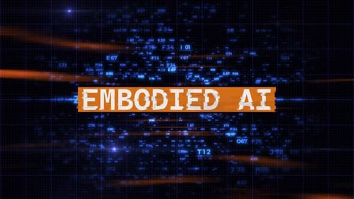 Futuristic Glitch Text Reveal on Digital Background