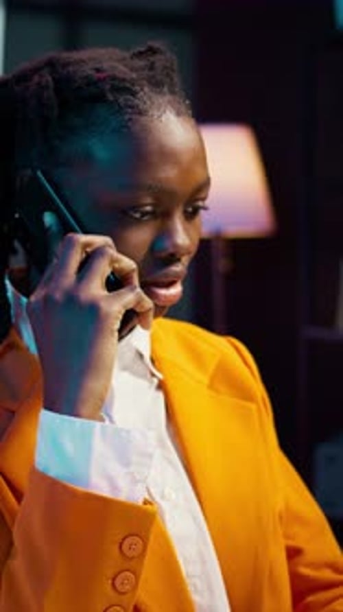 Vertical Video Student Calling Her Professor to Discuss About Class Materials