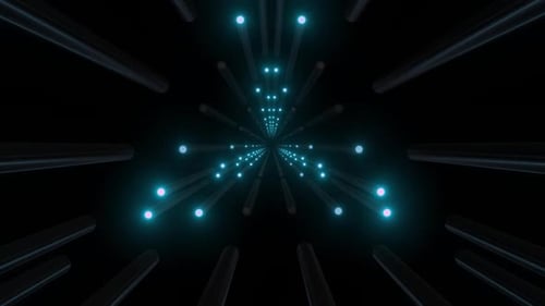 Erleben Sie einen immersiven abstrakten Tunnel mit leuchtenden, lebendigen Lichtern