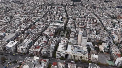 Expansive Aerial View of Athens Cityscape
