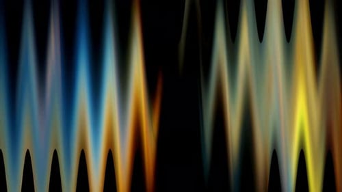 4K Neon Glowing Periodic Waves Digital Rendering