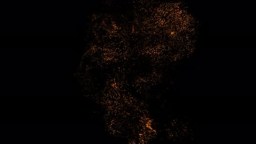 Dynamic Abstract Orange Particle Flow Background