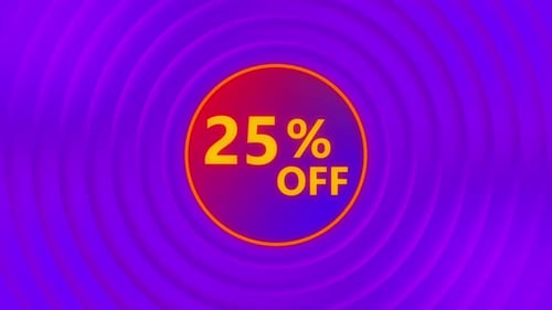 Modern Abstract 25% Off Discount Animation