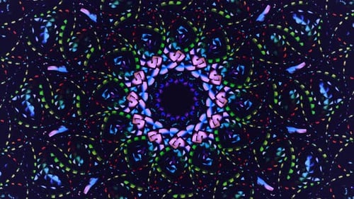 Abstract Kaleidoscopic Geometric Pattern Animation