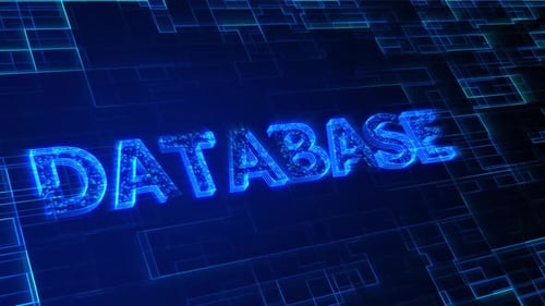 Database text animation 4k. Vd 725