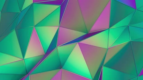 Bunte irisierende abstrakte Polygonschleife