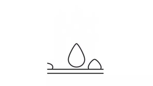 Animated Icon of Water Droplets Repelling from a Surface