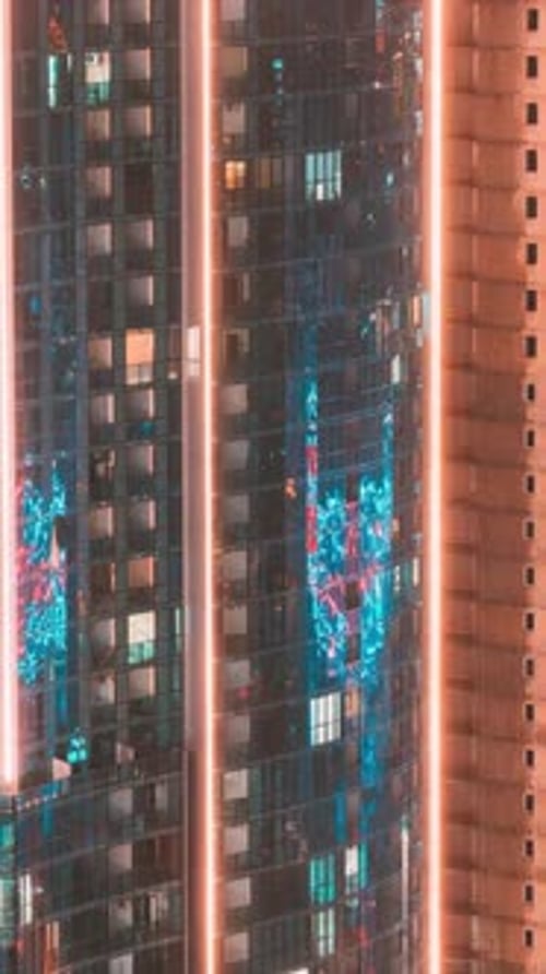 Street Night Illumination Reflected in