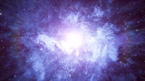 Glühender kosmischer Nebel dehnt sich im Weltraum aus