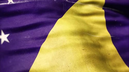 Grunge Waving Flag Animation with Distressed Texture