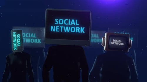 Animated Glitch Text Social Network for Digital Identity