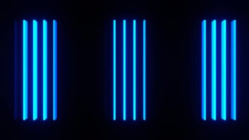 Blue Vertical Led Panels With Transitional Light Background Vj Loop In 4K
