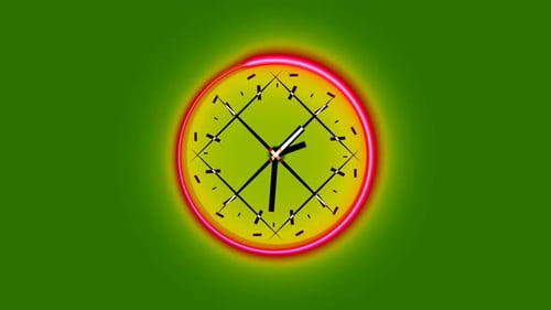 Animación de reloj analógico digital