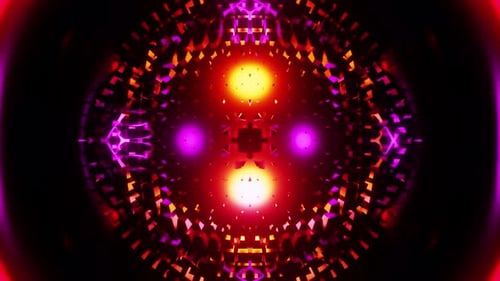 Christmas Disco Ball For Party Red With Pink Equalizer Vj Loop